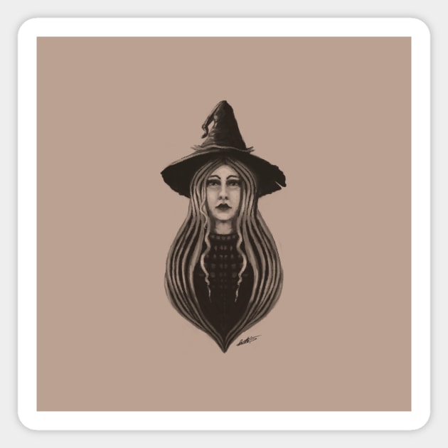 Witch I Sticker by visionarysea